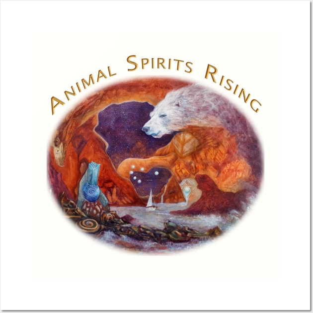 Animal Spirits Rising, White Bear, Cave Bear Wall Art by iSpirit